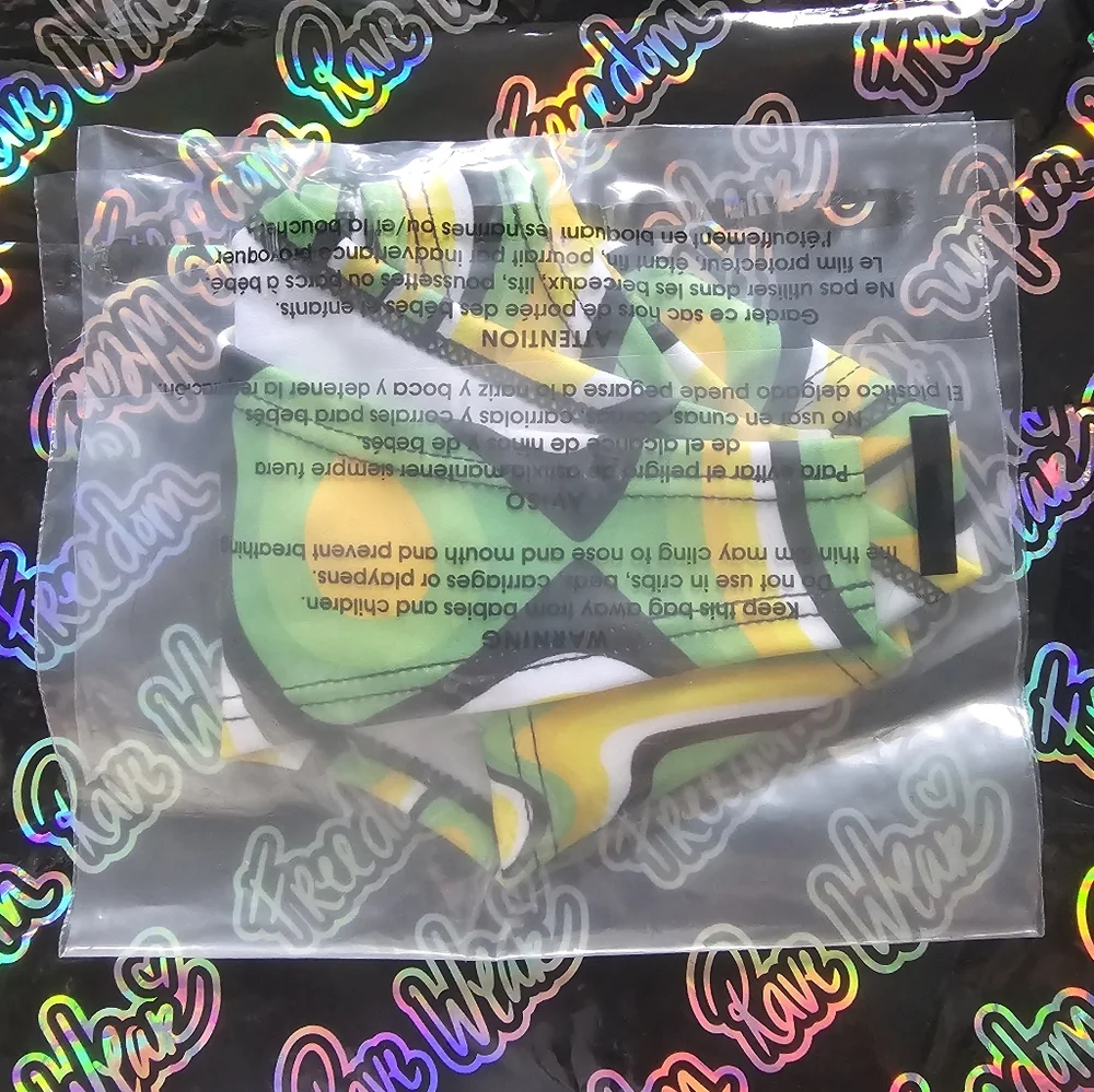 Freedom Ravewear Wonky Brazilian Bikini Bottoms Sz XS - Picture 7 of 8